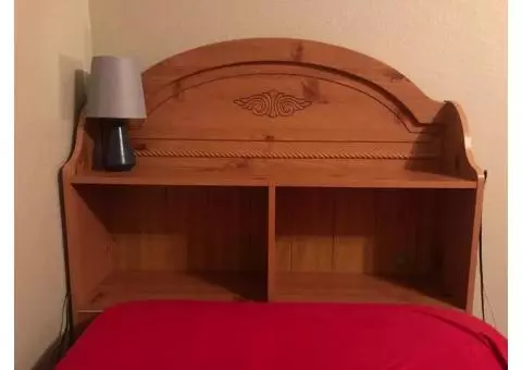 Twin Size Wooden Bed, Mattress, And Dresser