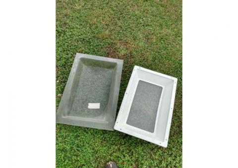 RV skylights one inner one outer