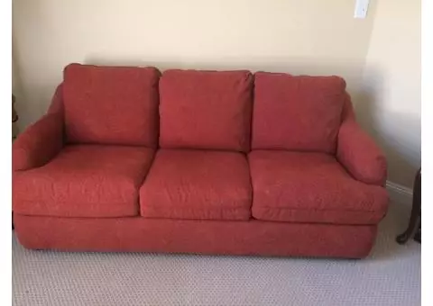 Rust colored sofa-pristine condition, never used