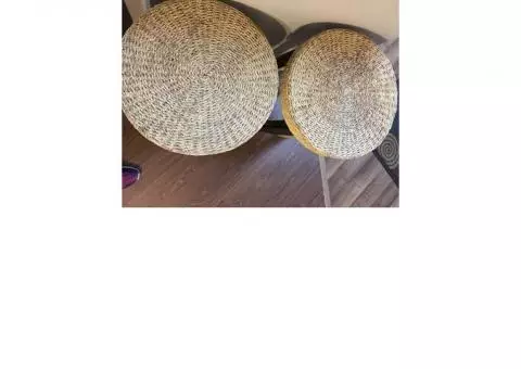 Wooden and wicker Bar Stools